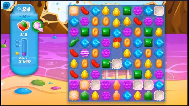 Candy Crush Soda Saga [ Level 16 ] смотреть онлайн