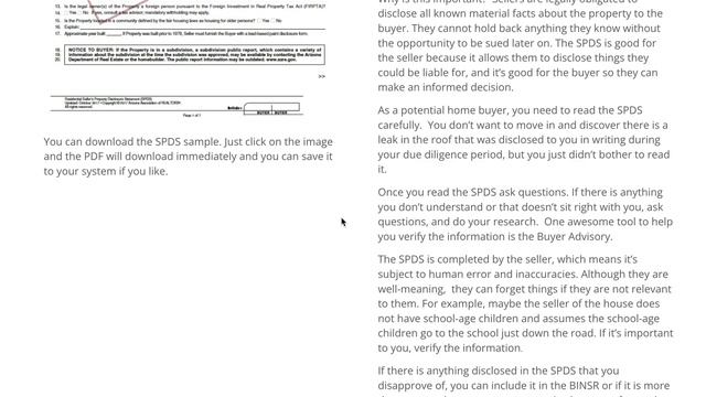 What Are The SPDS? (The Seller’s Property Disclosure Statement) смотреть онлайн