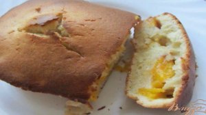 Пирог с персиковой начинкой на скорую руку