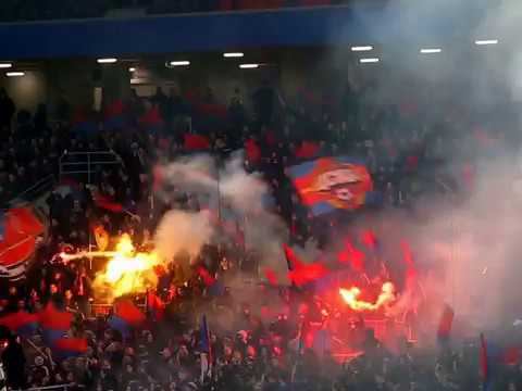 ЦСКА-Зенит, 04.08.2017. Фаеры. Сожжение флага. Фанатские трибуны