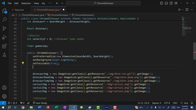 Code Google Chrome Dinosaur Game in Java