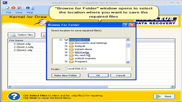 Repair Multiple Draw ODG files simultaneously Using Kernel for Draw