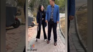 The beautiful woman has polio in one leg and walks on a crutch #polio #polio_woman #short leg
