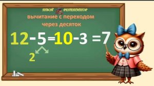 СОВУНЬИНА ШКОЛА.  ВЫЧИТАНИЕ С ПЕРЕХОДОМ ЧЕРЕЗ ДЕСЯТОК