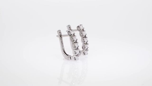 Золотые серьги с бриллиантами, артикул С153б смотреть онлайн