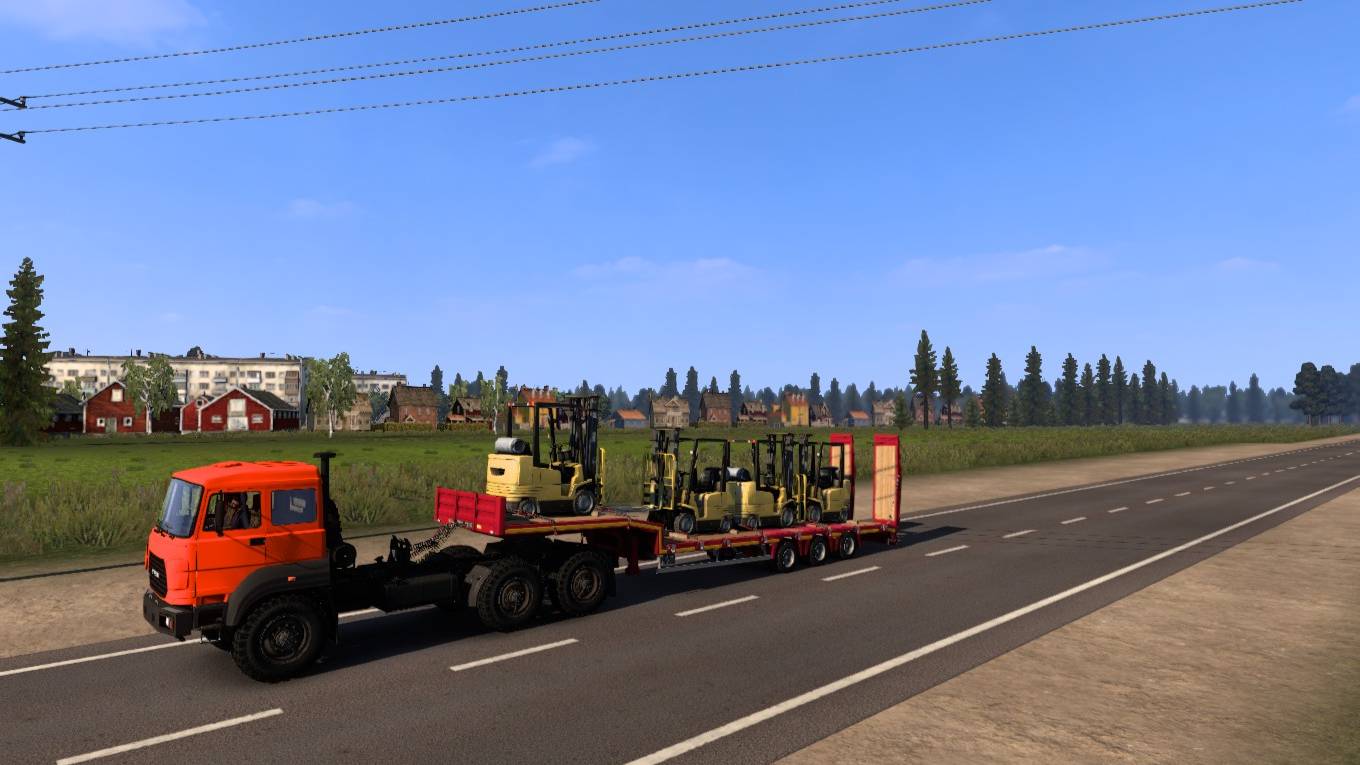 Euro Truck Simulator 2 1.52 Суровая Россия Бирбиджан (RU) в Хабаровск (RU) Автопогрузчики 11 320 кг