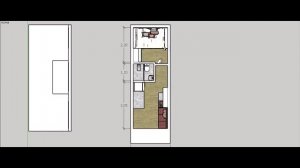 MINI CASA 3 QUARTOS 7 x 2,60 m (TINY HOUSE 3 BEDROOMS)