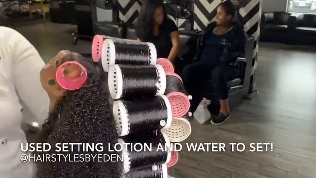NATURAL CURLY HAIR / ROLLER SET/BLACK WOMAN смотреть онлайн