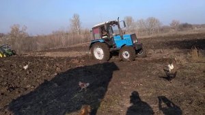 Пахота 2019. МТЗ 892 и Джон Дир 6110В