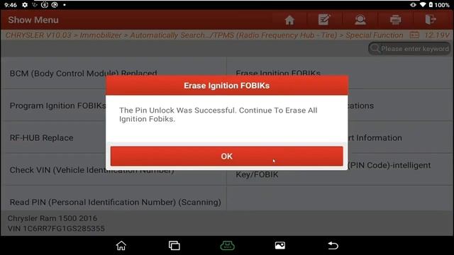 Launch X431 IMMO Plus Program Dodge RAM 1500 2016 Fobik Obdii365