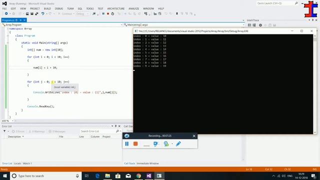 Video - 18 Arrays 2 in csharp in tamil смотреть онлайн