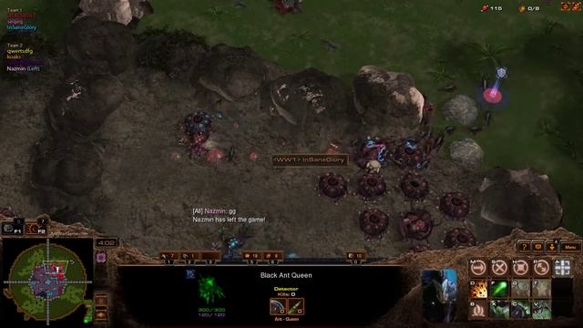 SC2 Gameplay► MDoulos's Ant War , 4v4 (Stomping), Layout: Colosseum смотреть онлайн