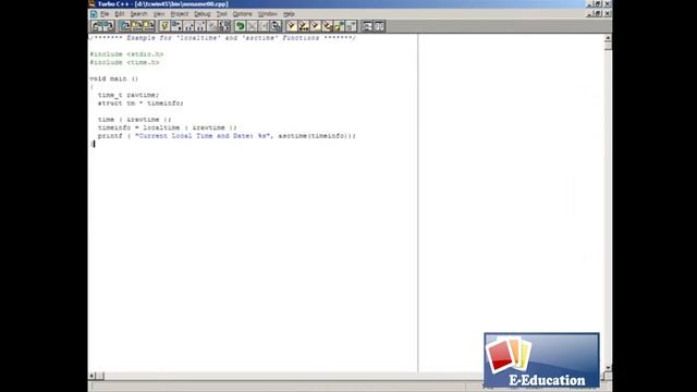 06# Working with local time and asctime Functions  | Advance C Programming | C ProgrammingToturial