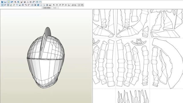 Pepakura развертки: Weimar helmet