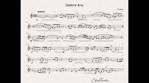 Bach - Celebre Aria - backing track for trumpet Bb metronom