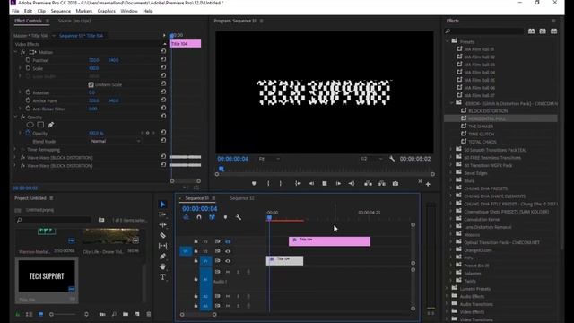 Effect Preset Text Effect in Adobe Premiere Pro смотреть онлайн