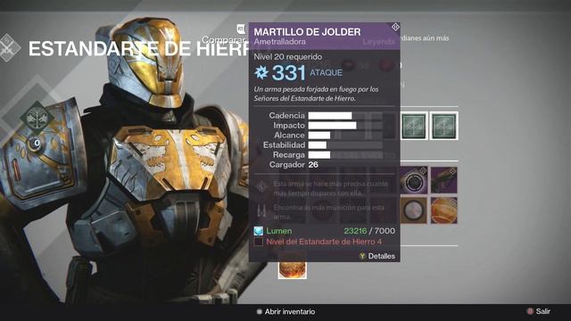 DESTINY  ESTANDARTE DE HIERRO 300615 cc LAPIDERMAN