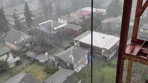 Грузия.Кобулети.Погода жесть,идёт снег...