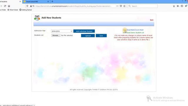 How to add students in student information system using Smart School MIS
