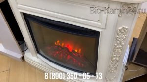 Электрокамин Bergamo 25,5 WT с очагом Evrika 25,5 LED RealFlame