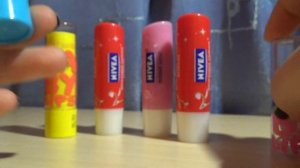 Мои бальзамы для губ(Lip smacker,Nivea,Baby lips)/Mishka Style