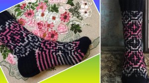 Жаккард без слез 🔥Вяжем ленивый жаккард по кругу🧶