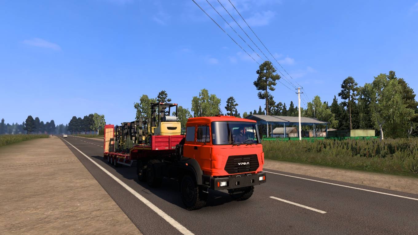 Euro Truck Simulator 2 1.52 Суровая Россия Бирбиджан (RU) в Хабаровск (RU) Автопогрузчики 11 320 кг