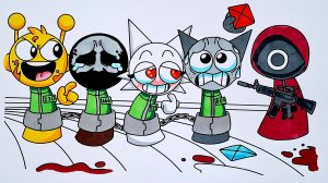 Sprunki retake pyramixed раскраска/