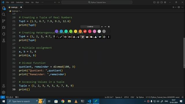 Python Tuples For Beginners #tuplesinpython #21stcenturycorporation #python #datatypes