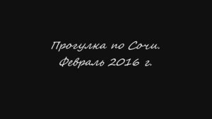 Прогулка по Сочи Февраль 2016г