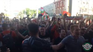 UnitedSouth.ru | Проход и проводы у отеля перед матчем Краснодар - Локомотив 2:0 (28 тур. 30 апреля