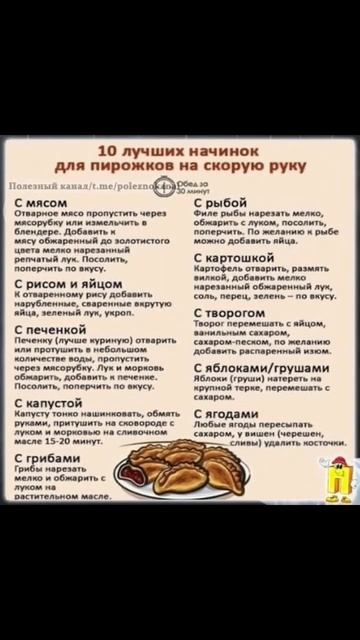 Начинки для пирожков. #пирожки #кухня смотреть онлайн