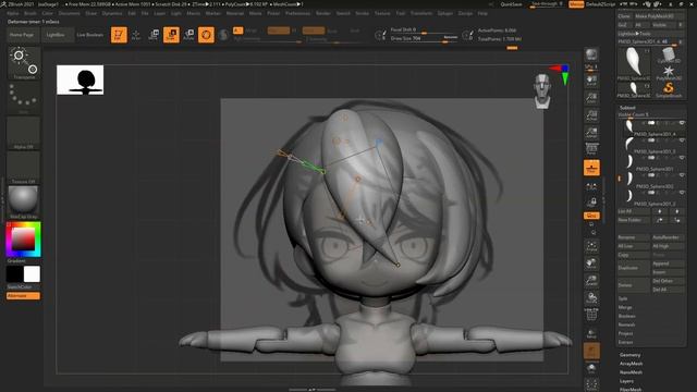 How I Sculpt Nendoroid Hair in ZBrush Part 1 смотреть онлайн
