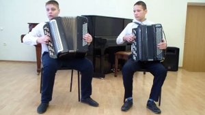 А.Рыбалкин "Весёлая прогулка" дуэт баянистов