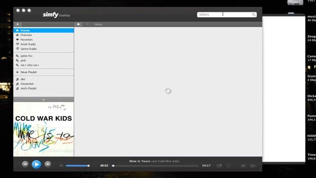 Kostenlose Musik per Desktop App (Simfy)