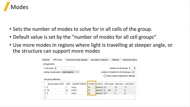Ansys Lumerical EME — Solver Region — Cell Group Definition — Lesson 2, Part 2