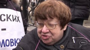 Валерия Новодворская - «Марш мира» в Москве 15 марта 2014 года