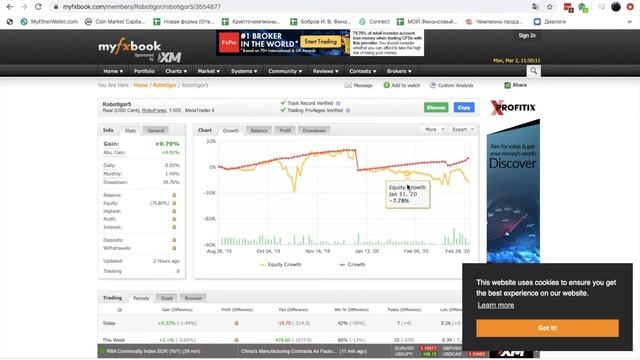 Отчет о торговле на Forex (COPY) за февраль 2020 года смотреть онлайн