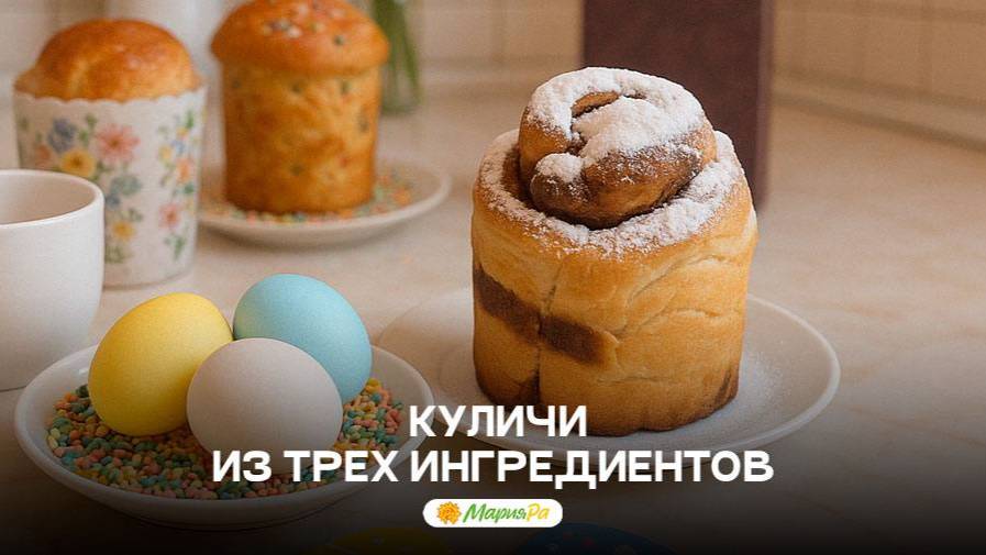 Куличи из 3 ингредиентов — просто и вкусно!