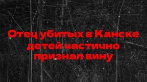 Отец убитых в Канске детей частично признал вину
