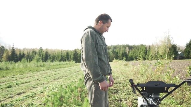 Мотоблок Интерскол МБ-80/7(3+1). Работа по целине