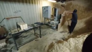 Производство брикетов RUF из мелкой сухой стружки от 4хстороннего станка.