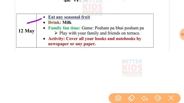 NDMC Class 1 Art and Craft Summer vacation Holiday Homework in English  12 May 2021