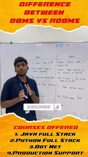 Difference Between Dbms and Rdbms | தமிழில்   | in Tamil | #shorts