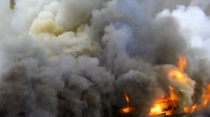 Пожар на Комплексе ППИ  Пермь с эпицентра пожара.