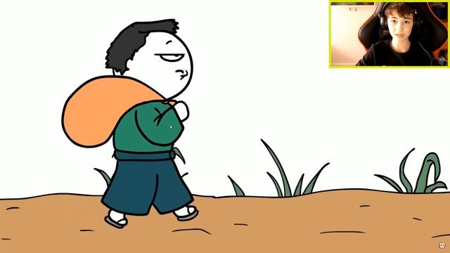 Японский трэш! Анимация РЕАКЦИЯ НА ДОБРЯКА от эм си ламы