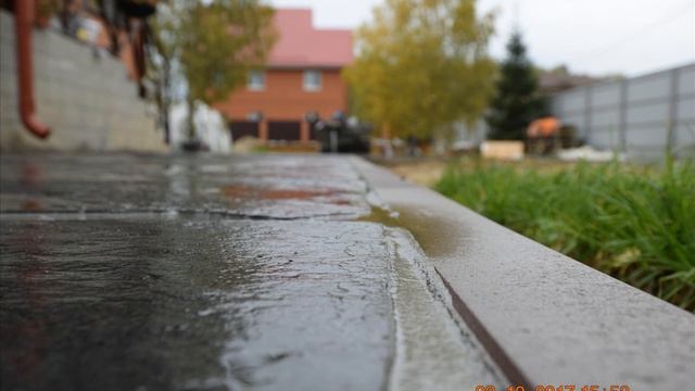 Укладка камень . Отмостка и дорожки из шунгита . Мостовая ру.