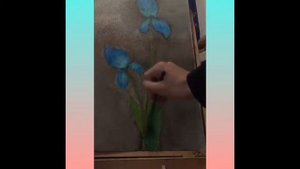 Ирисы живопись маслом