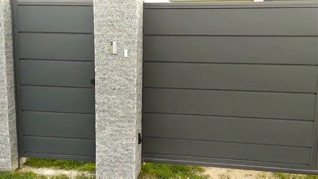Паркан Горизонт L у Львові. Відкатна брама Горизонт. Виробник завод "Мехбуд"