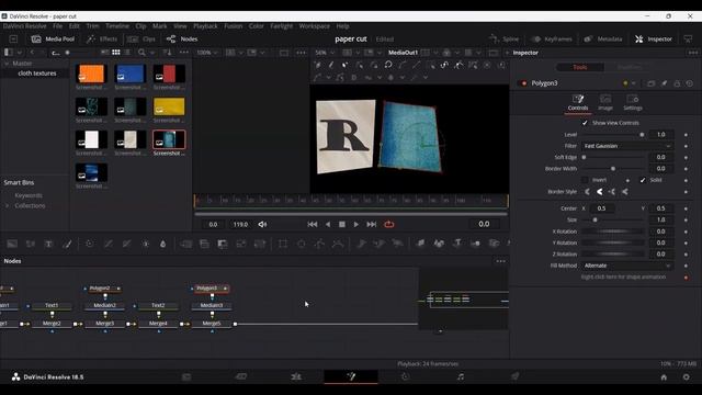 Paper Cut Text Animation (Stop Motion) in DaVinci Resolve 18.5 Tutorial